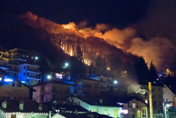 Incendio tra Barzio e Concenedo - 27 dicembre 2016